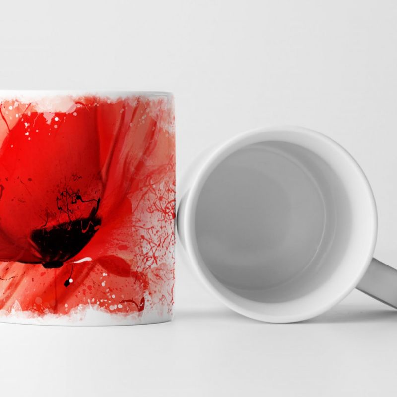 Tasse Geschenk Klatschmohn Sprayart