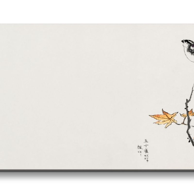 Remaster 120x60cm Traditionelle japanische Kunst Zeitlos Beruhigend Harmonie Baumblüten Frühling Vog