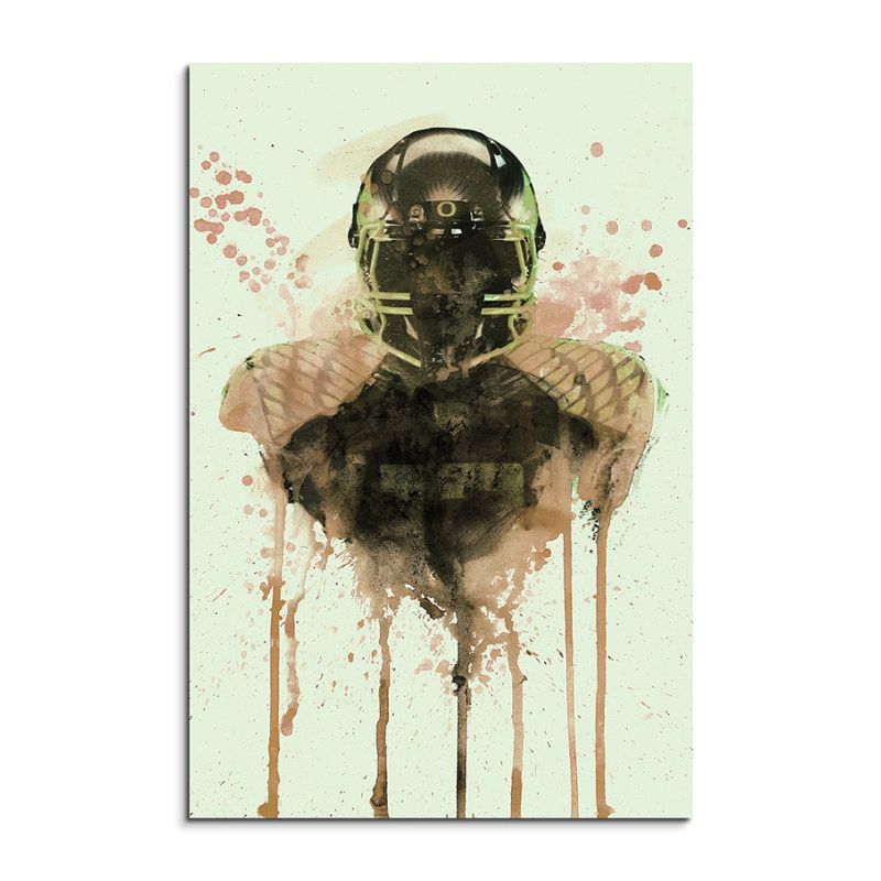 American Football II 90x60cm  Aquarell Art Leinwandbild