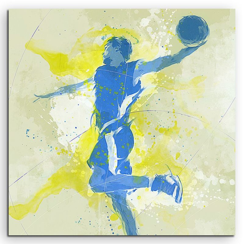 Basketball VI 60x60cm SPORTBILDER Paul Sinus Art Splash Art Wandbild Aquarell Art