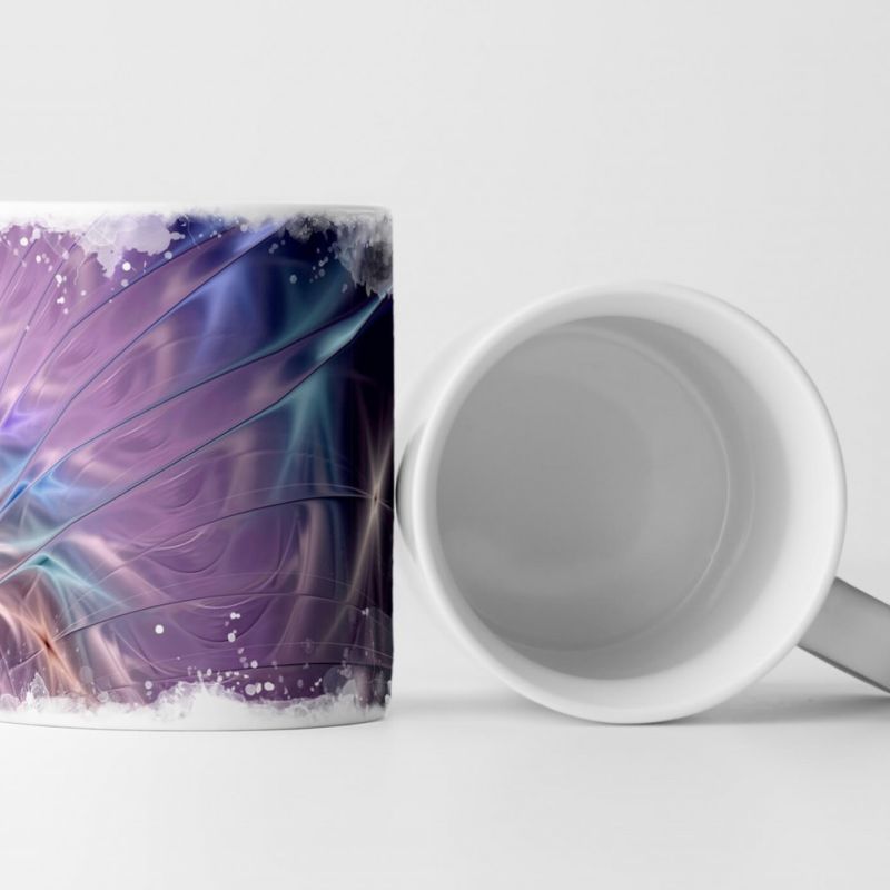 Tasse Geschenk Digitale Grafik – Lila Fibonacci Form