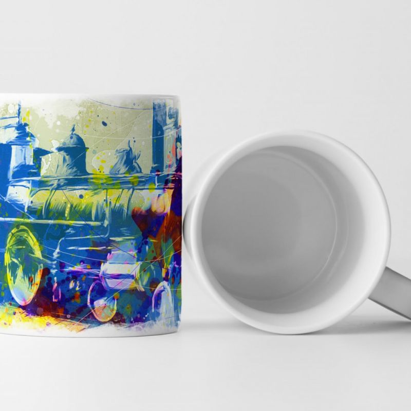 Alte Lokomotive Tasse als Geschenk,  Design Sinus Art