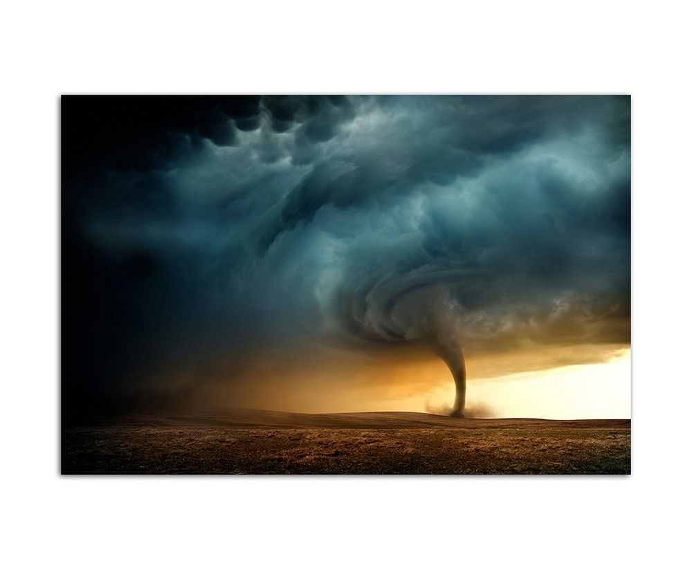 120x80cm Tornado Sturm Windhose Natur Wolken