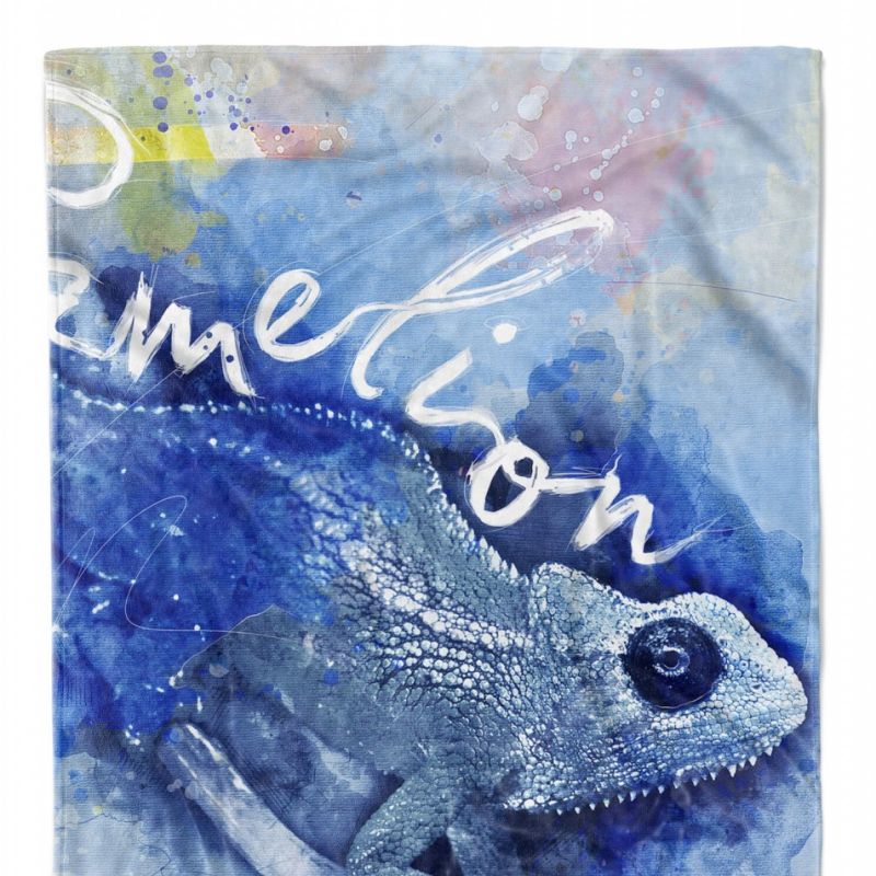 Handtuch Strandhandtuch Saunatuch Kuscheldecke SplashArt Tier Serie Kunstvoll Camelion II