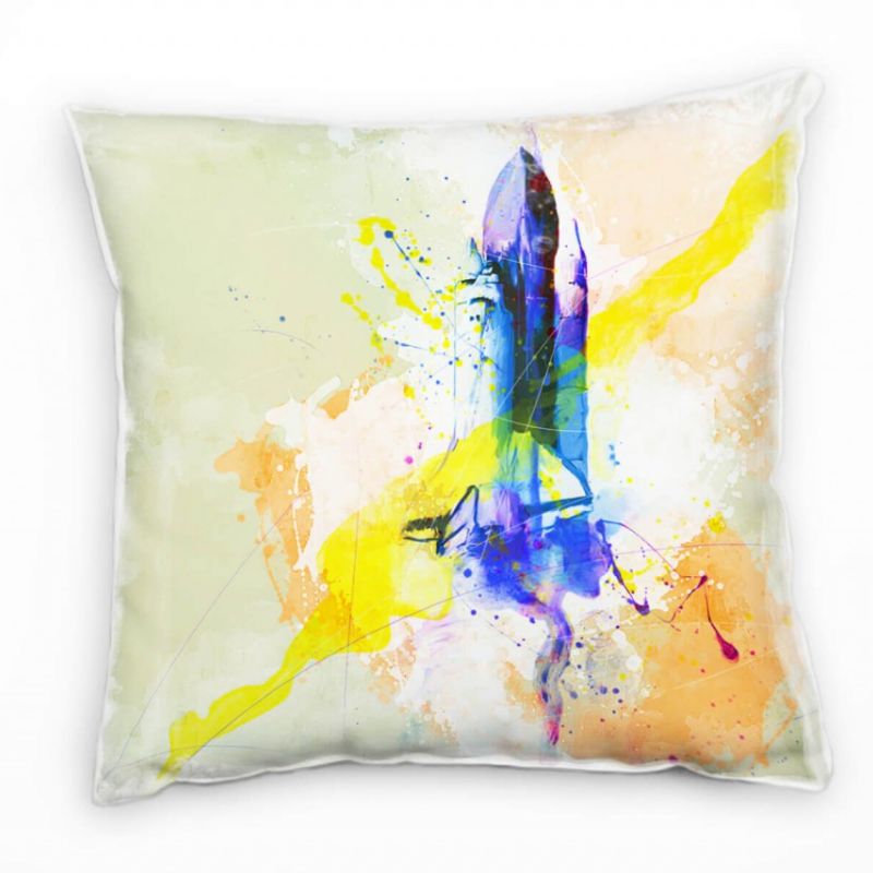 Nasa Rakete Deko Kissen Bezug 40x40cm für Couch Sofa Lounge Zierkissen