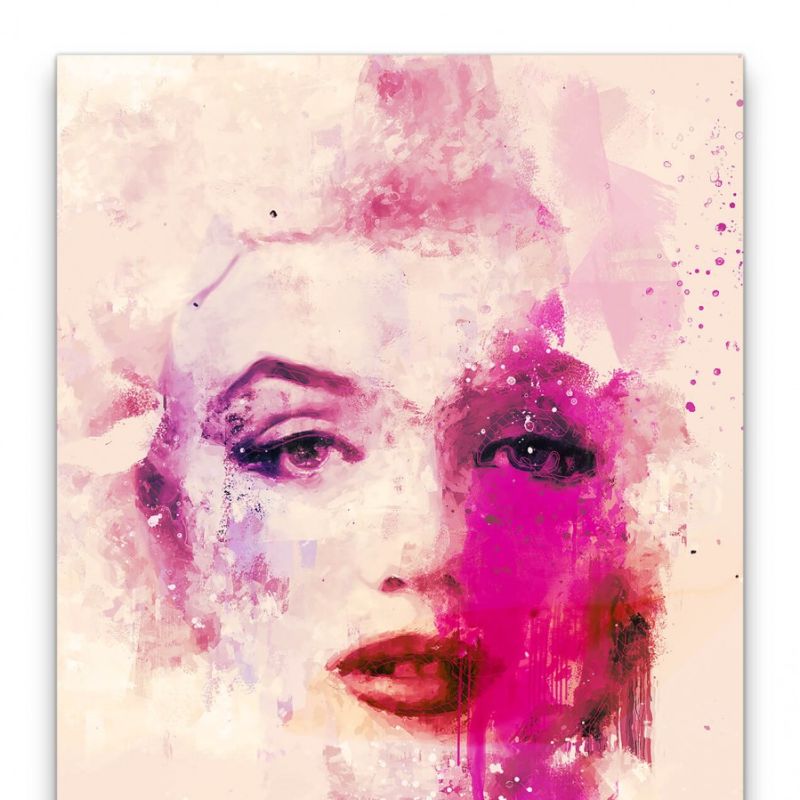 Marilyn Monroe Porträt Abstrakt Kunst Ikone Farbenfroh Hollywood 60x90cm Leinwandbild