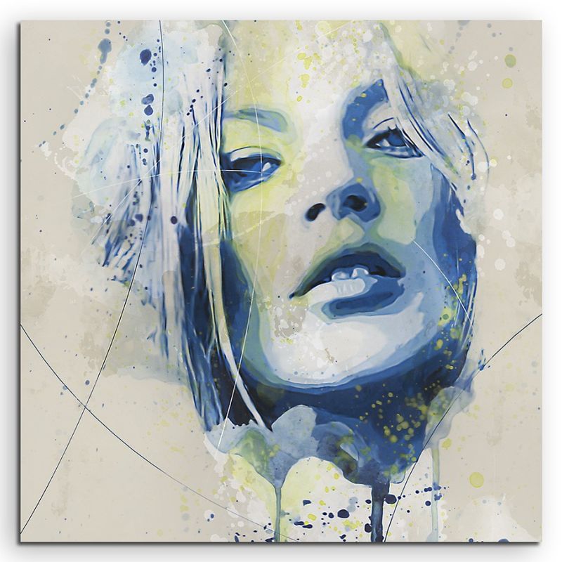 Kate Moss I Aqua 60x60cm Aqua Art Wandbild