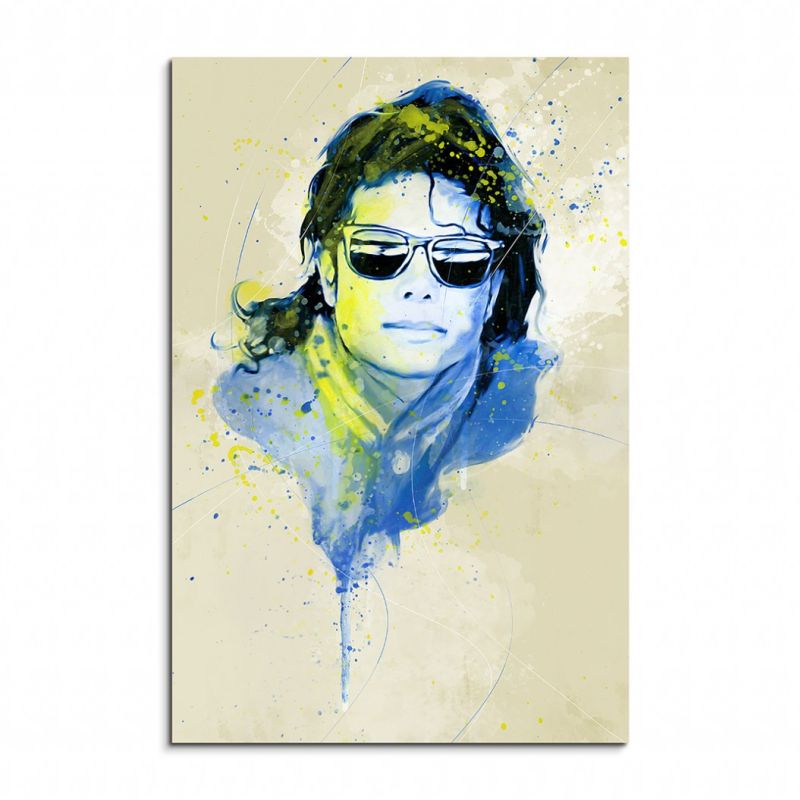 Michael Jackson II Aqua 90x60cm Wandbild Aquarell Art