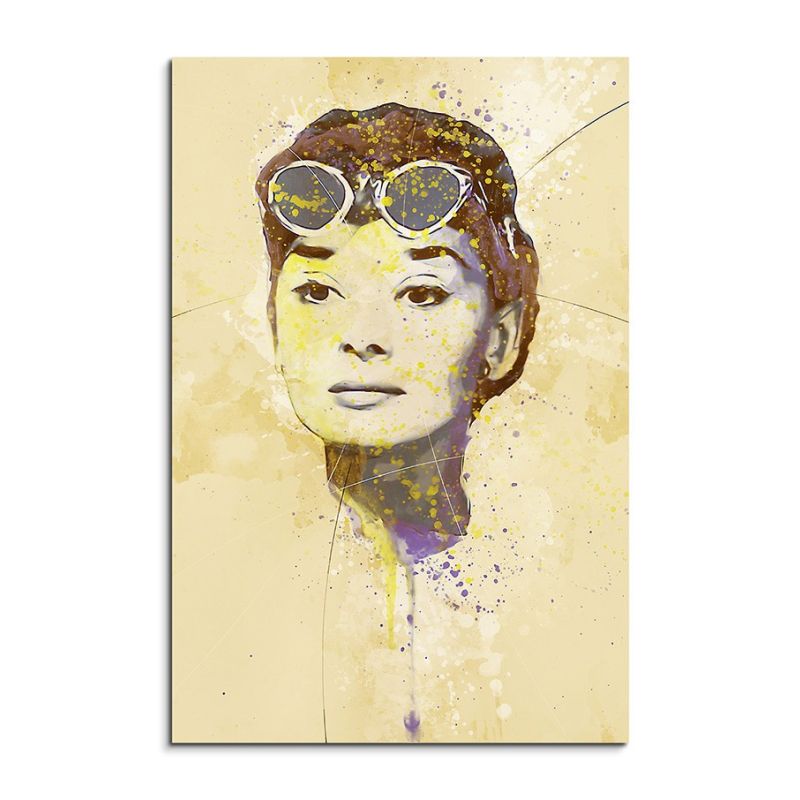 Audrey Hepburn I Aqua 90x60cm Aqua Art Wandbild