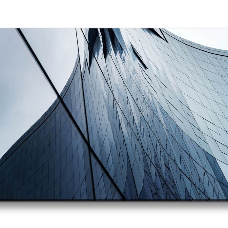 Leinwandbild 120x60cm Architektur Fotokunst Gebäude Büro Fine Art Fassade