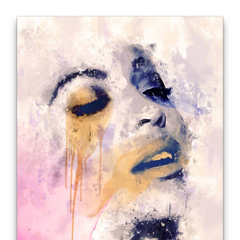 Beyoncé Porträt Abstrakt Kunst Sängerin Musikstar 60x90cm Leinwandbild