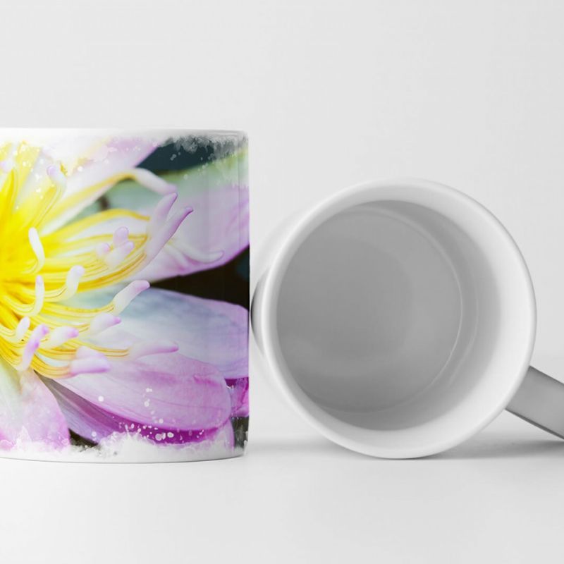 Tasse Geschenk Naturfotografie – Pinke Lotusblume