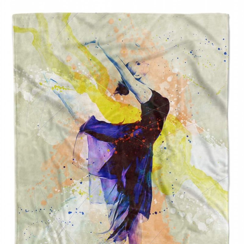 SplashArt Sport Handtuch Strandhandtuch Saunatuch Kuscheldecke Kunstvoll Ballett V Sporth