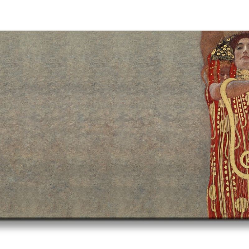 Remaster 120x60cm Gustav Klimt’s Hygieia Weltberühmtes Bild Priesterin mit Schlange Vintage