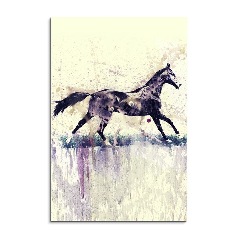 Horse 90x60cm  Aquarell Art Leinwandbild