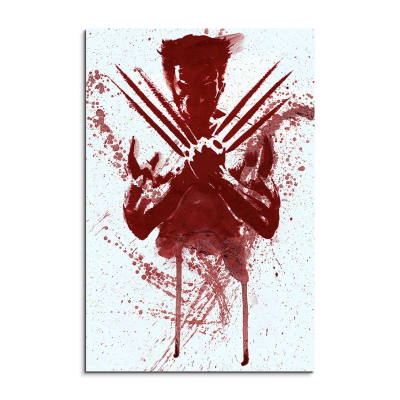 The Wolverine 90x60cm  Aquarell Art Leinwandbild