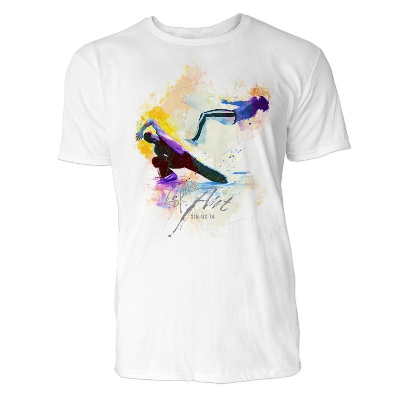 Capoeira Banda  Sinus Art ® T-Shirt Crewneck Tee with Frontartwork