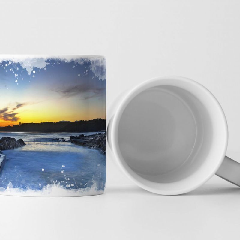 Tasse Geschenk Landschaftsfotografie – Felsenpool im Meer