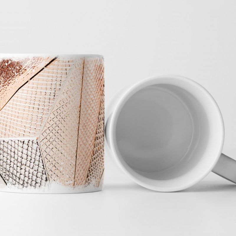 Tasse Geschenk Bild- geometrische dreidimensionale Metallform