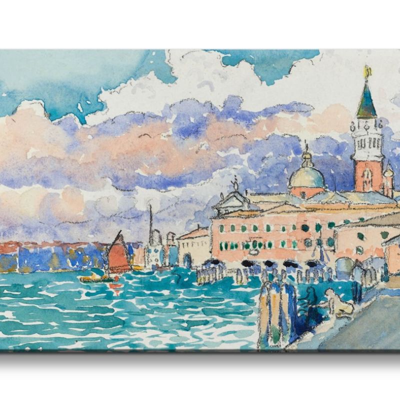 Remaster 120x60cm Henri Edmond Cross weltberühmtes Wandbild Impressionismus Farbenfroh Venedig