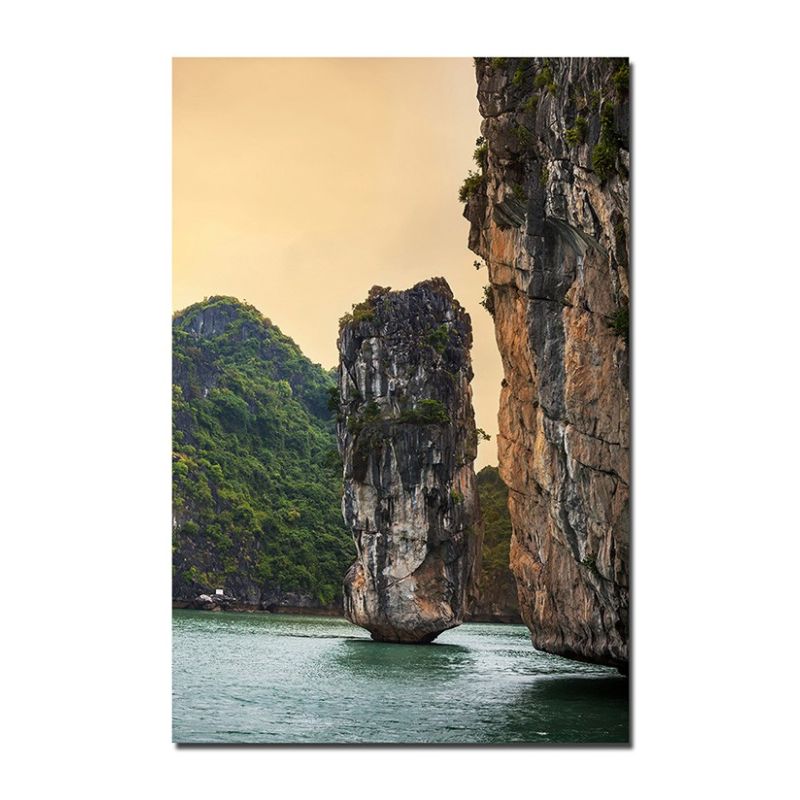 120x60cm Halong Bay Vietnam Felsen Wasser