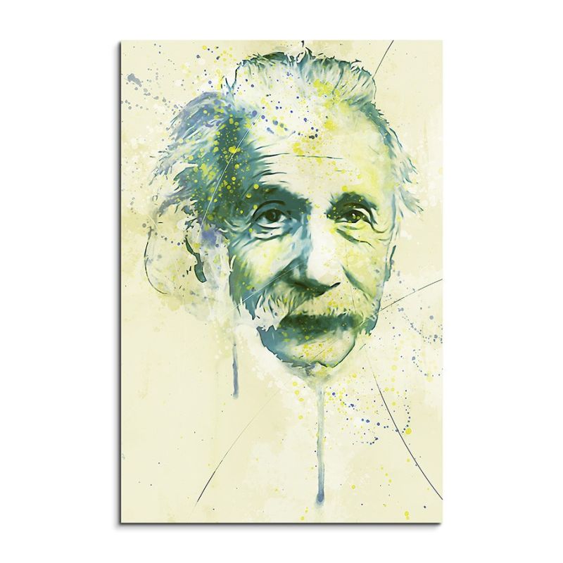 Albert Einstein Aqua 90x60cm Aqua Art Wandbild