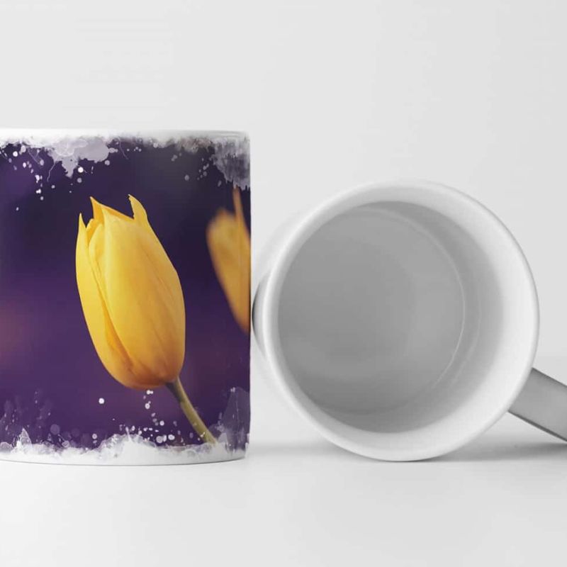 Tasse Geschenk Naturfotografie – Gelbe elegante Tulpe