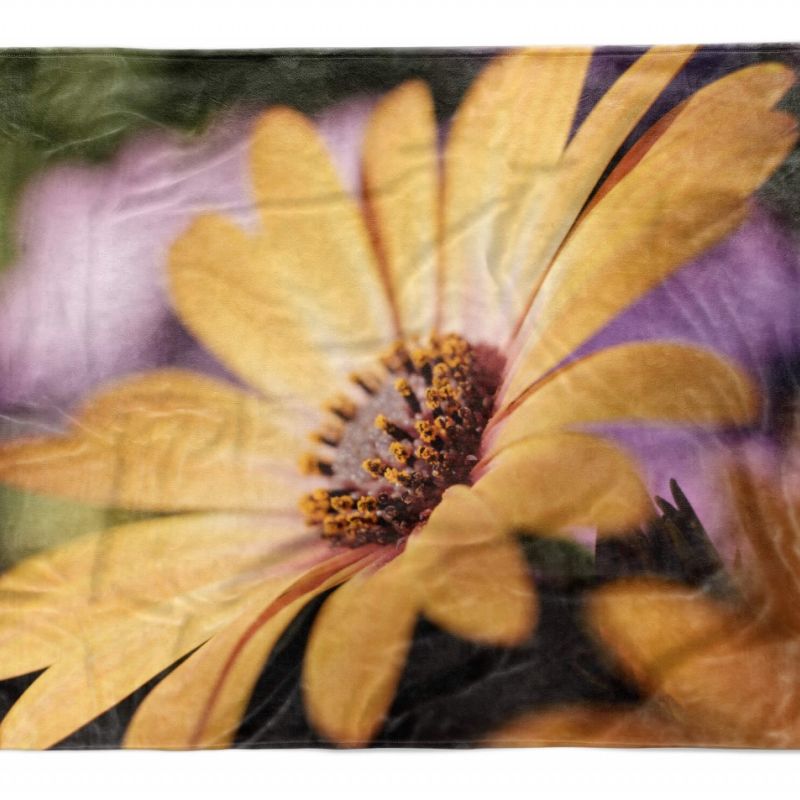 Handtuch Strandhandtuch Saunatuch Kuscheldecke  mit Fotomotiv Blume Blüte Fotoku