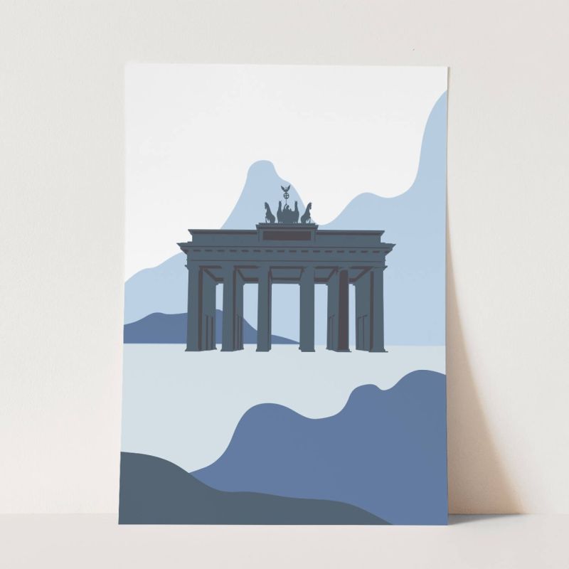 Brandenburger Tor Berlin Illustration Abstrakt Minimal Dekorativ