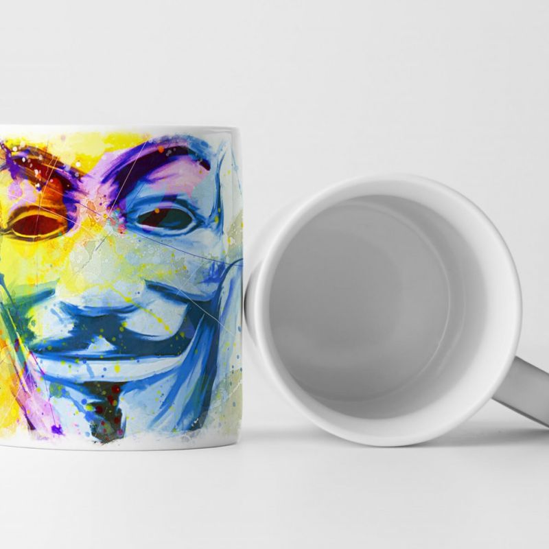 Anonymous Maske Tasse als Geschenk,  Design Sinus Art