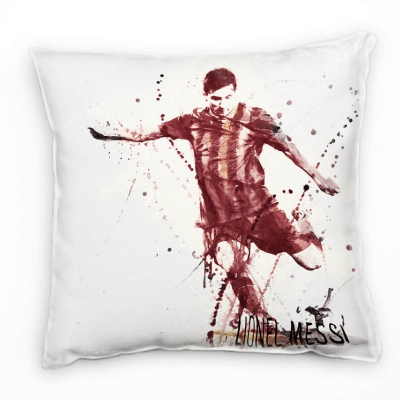 Lionel Messi FC Barcelona Deko Kissen Bezug 40x40cm für Couch Sofa Lounge Zierkissen