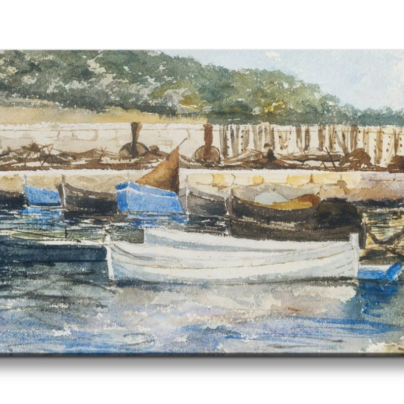 Remaster 120x60cm John Singer weltberühmtes Gemälde zeitlose Kunst Boote Meer Sommer