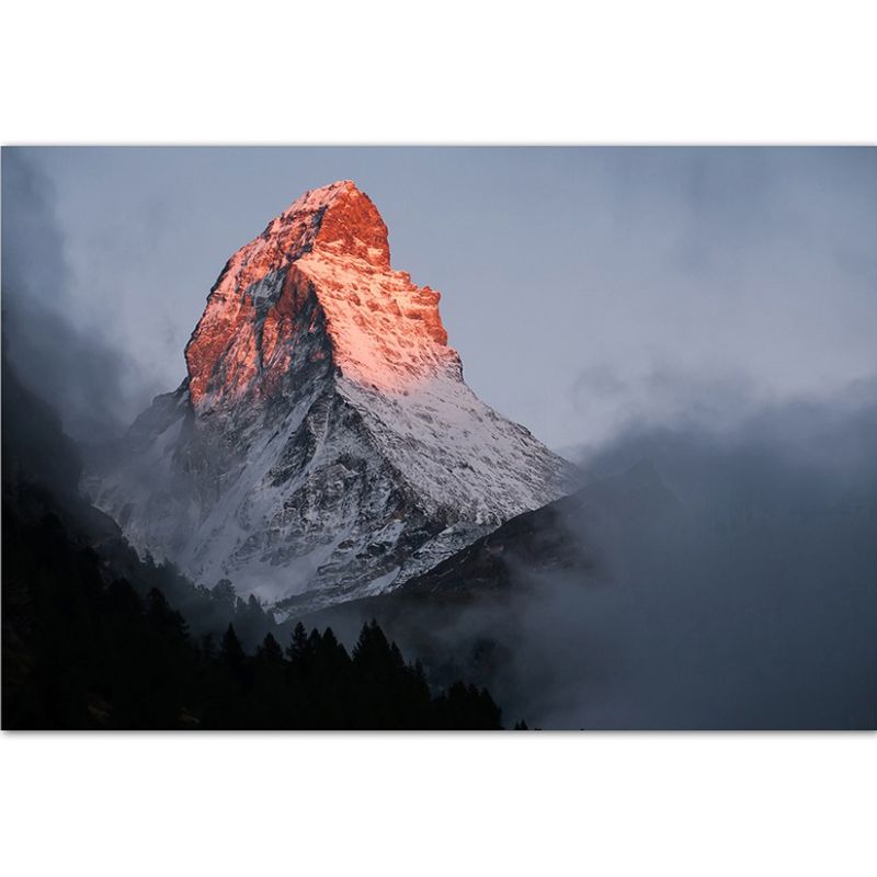 120x80cm Matterhorn Berg Nebel Morgengrauen