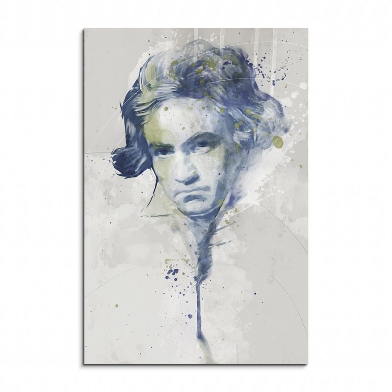 Beethoven Aqua 90x60cm Wandbild Aquarell Art