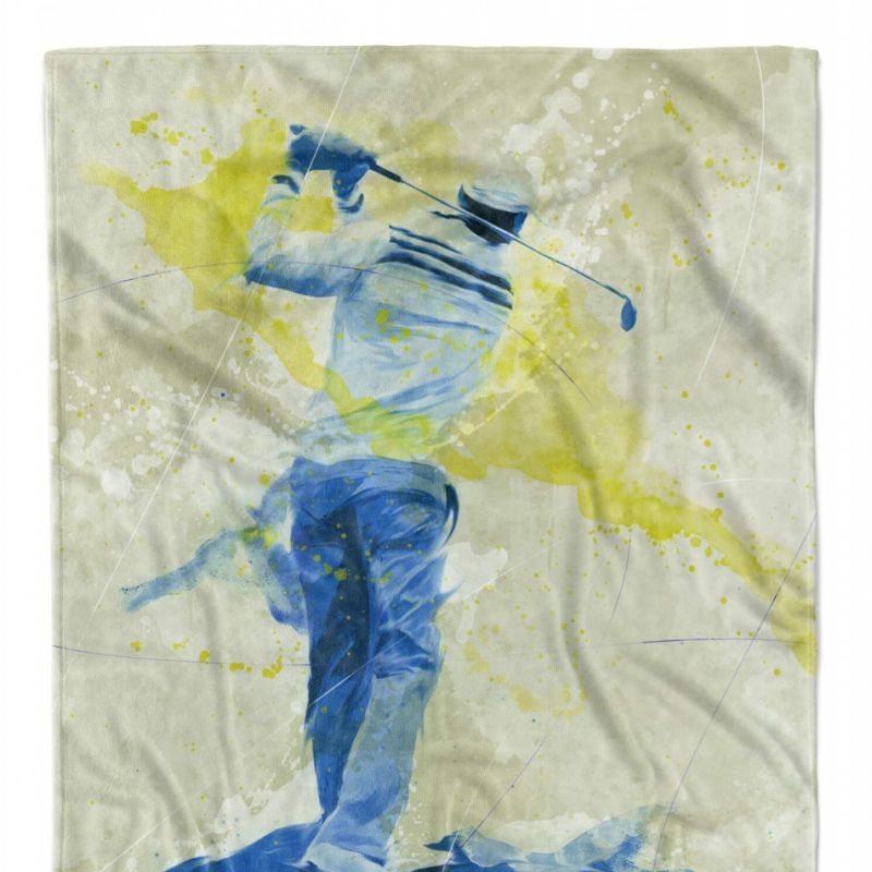 SplashArt Sport Handtuch Strandhandtuch Saunatuch Kuscheldecke Kunstvoll Golf I Sporthand