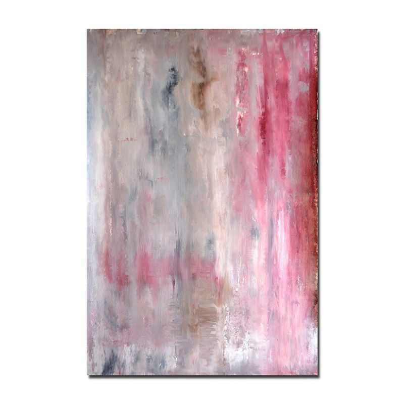 120x80cm Malerei Kunstwerk abstrakt rot/beige