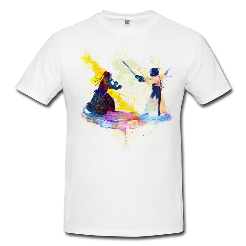 Kendo II  Herren und Damen T-Shirt Sport Motiv aus Paul Sinus Aquarell