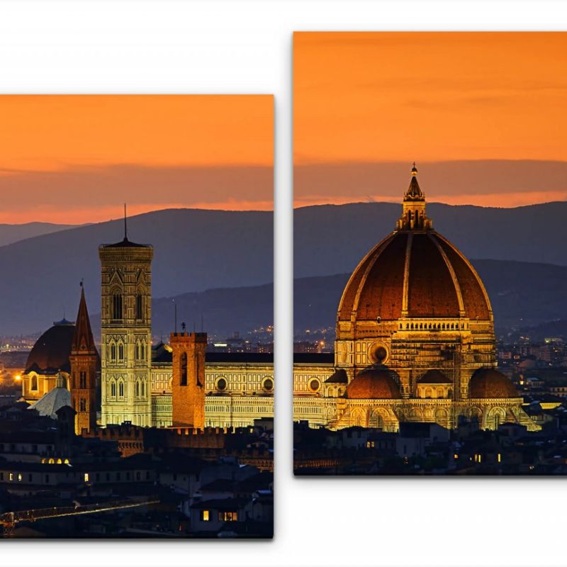 Kathedrale von Florenz bei Nacht Wandbild in verschiedenen Größen