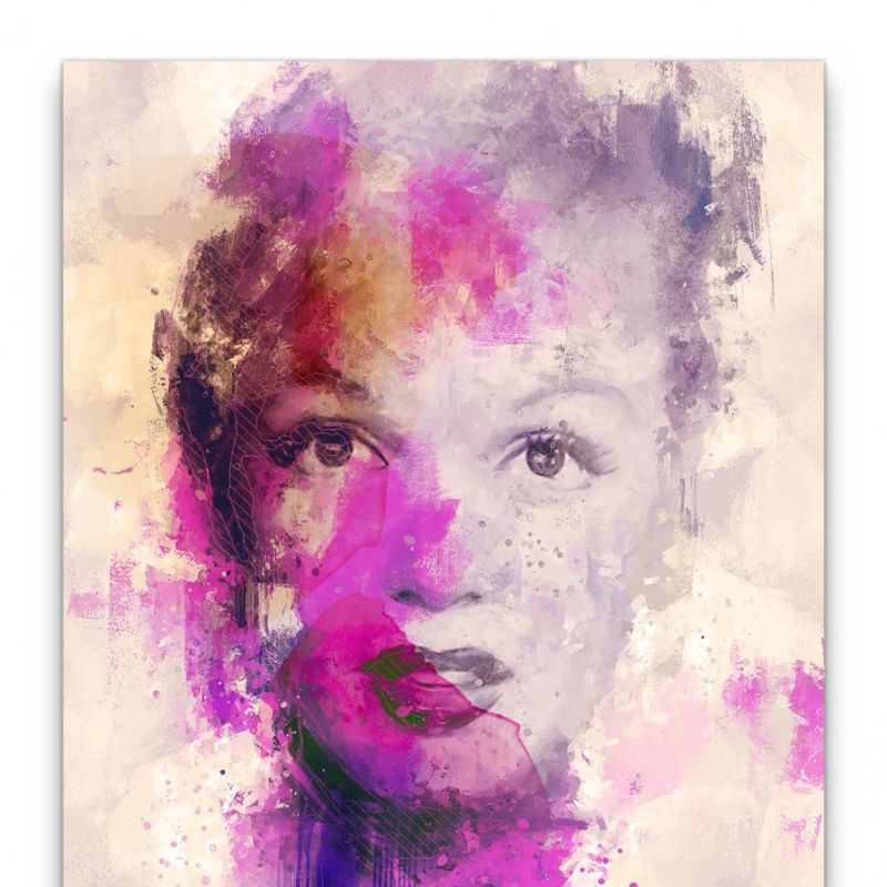 Marilyn Monroe Porträt Abstrakt Kunst Filmikone Kult Farbenfroh 60x90cm Leinwandbild