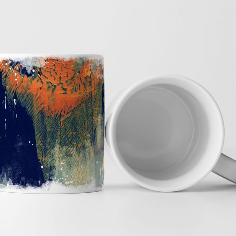 Tasse Geschenk Kunst Farbtupfer