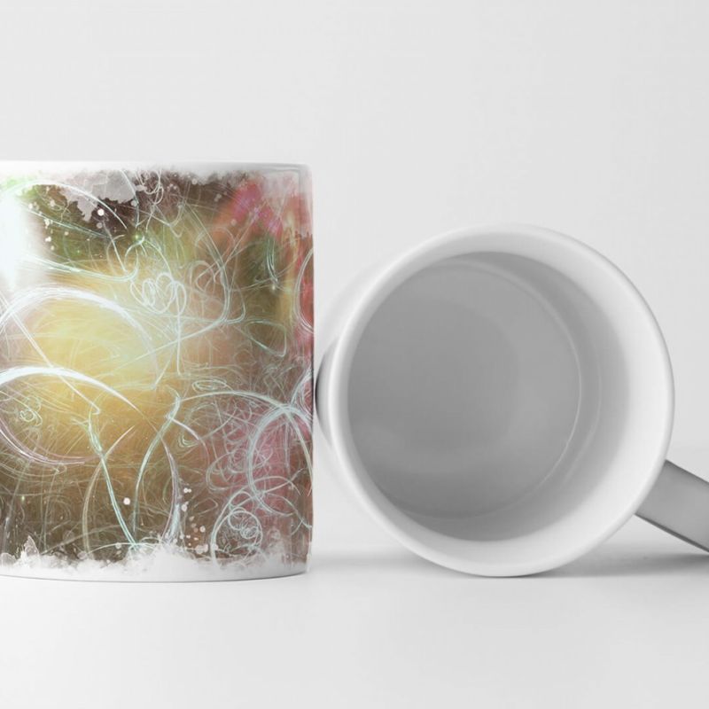 Tasse Geschenk soft, weiße Linien