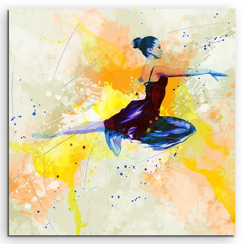 Ballett VII 60x60cm Aquarell Art Leinwandbild