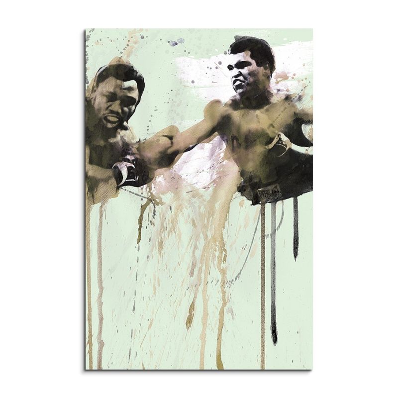 Muhammad Ali 90x60cm  Aquarell Art Leinwandbild