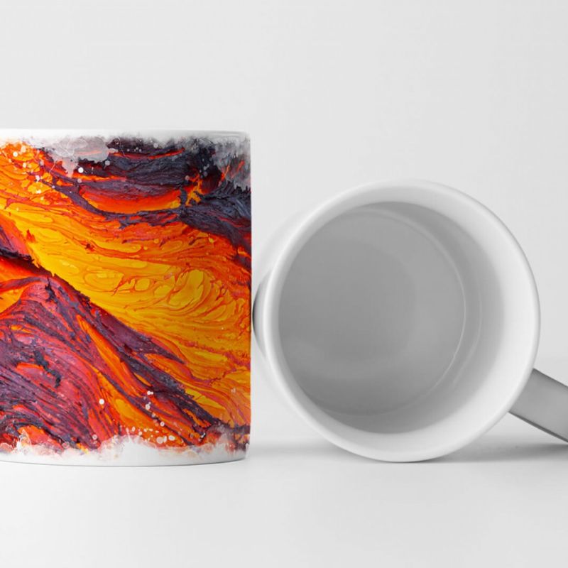 Tasse Geschenk Naturfotografie – Flüssige Lava des Tolbachik Vulkans