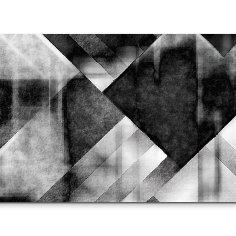 120x80cm Wandbild Hintergrund Geometrie abstrakt schwarz weiß