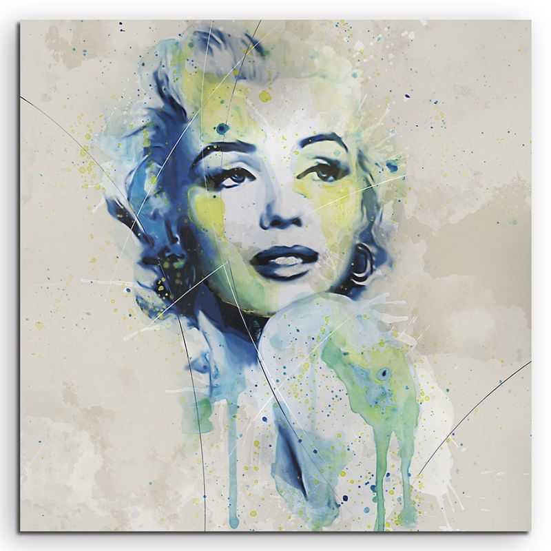 Marilyn Monroe Aqua 60×60 cm Aquarell Kunstbild