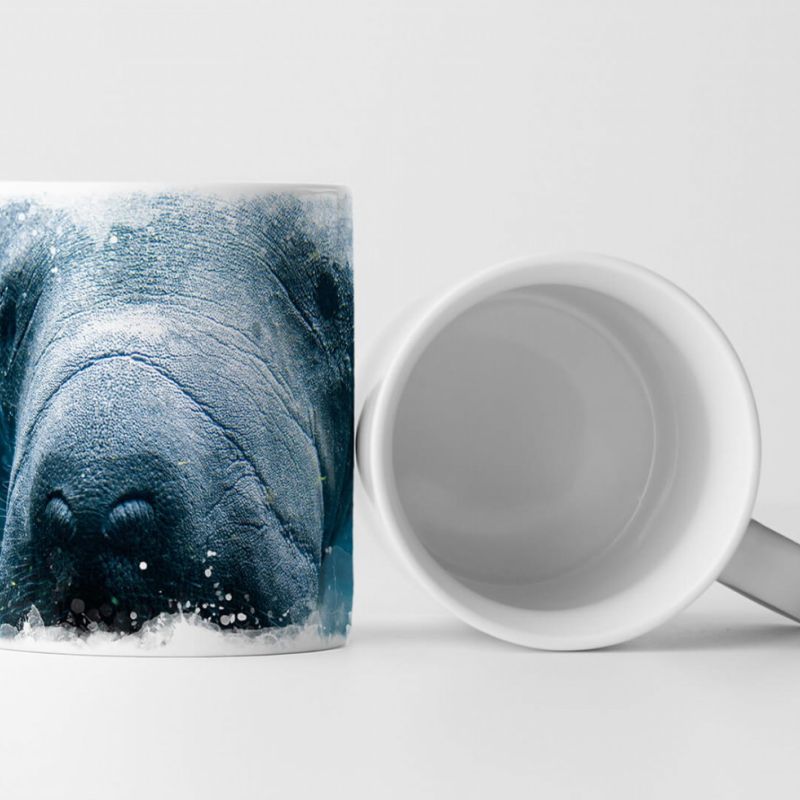 Tasse Geschenk Tierfotografie – Unterwasser Porträt einer Seekuh