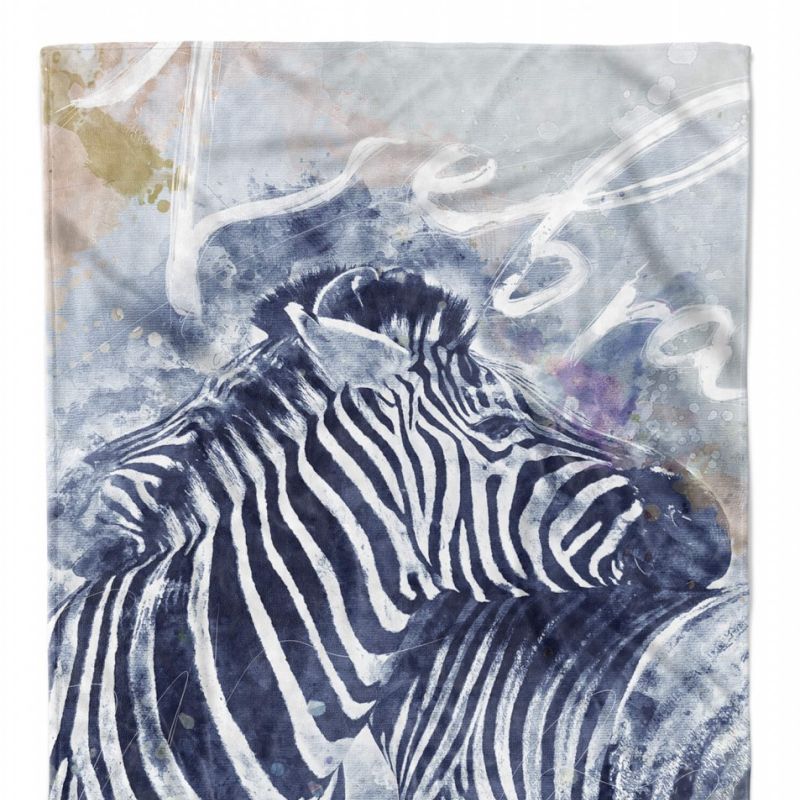 Handtuch Strandhandtuch Saunatuch Kuscheldecke SplashArt Tier Serie Kunstvoll Zebra II Mo