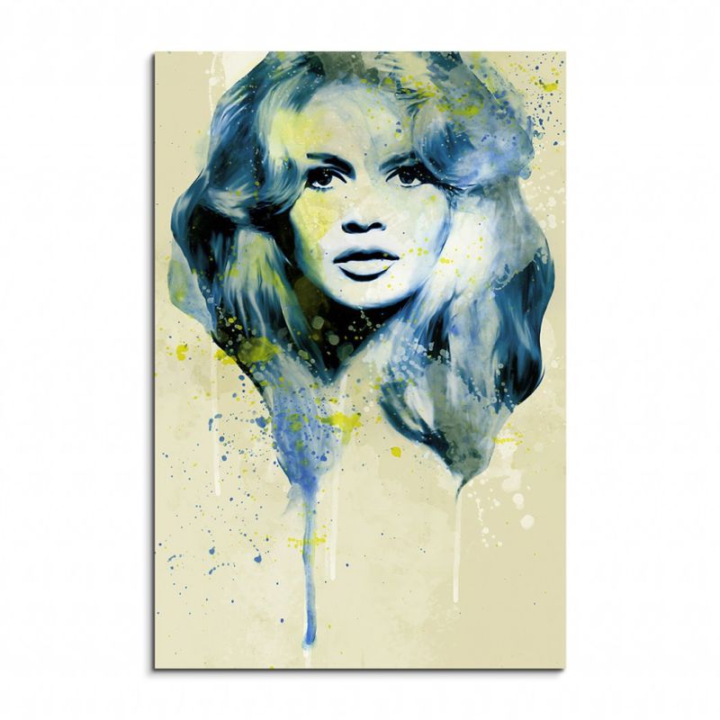 Brigitte Bardot VII Aqua 90x60cm Wandbild Aquarell Art