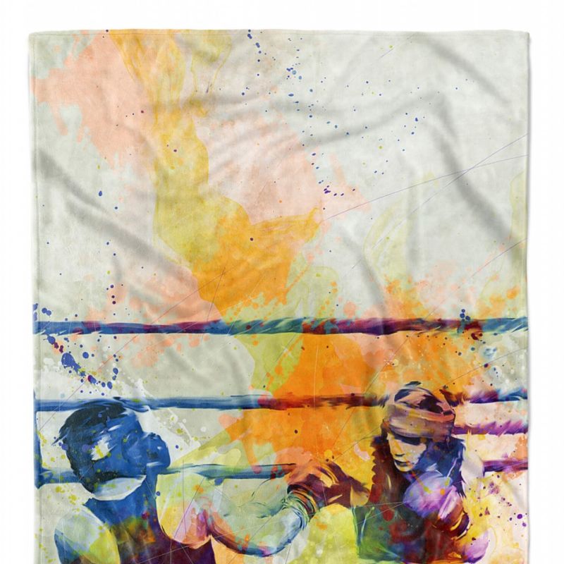 SplashArt Sport Handtuch Strandhandtuch Saunatuch Kuscheldecke Kunstvoll Boxen VI Sportha